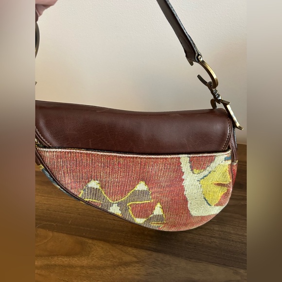 Authentic RARE Vintage Christian Dior Kilim Saddle Bag - Picture 14 of 16
